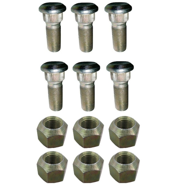 Aic Replacement Parts Front Wheel Studs with Nuts Fits Ford New Holland 333 701 C5NN1107F C5NN1012B KT-WHI30-0002 - main
